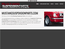 Tablet Screenshot of mustangsuspensionparts.com